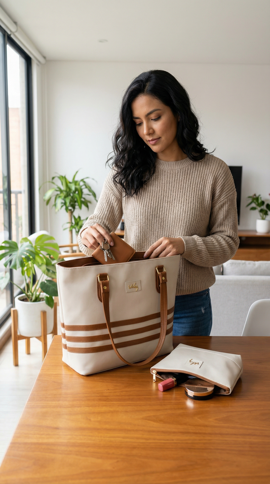 🔥Promoción Día de la Madre - BOLSO CUERO PREMIUM VÉLEZ + Regalo COSMETIQUERA