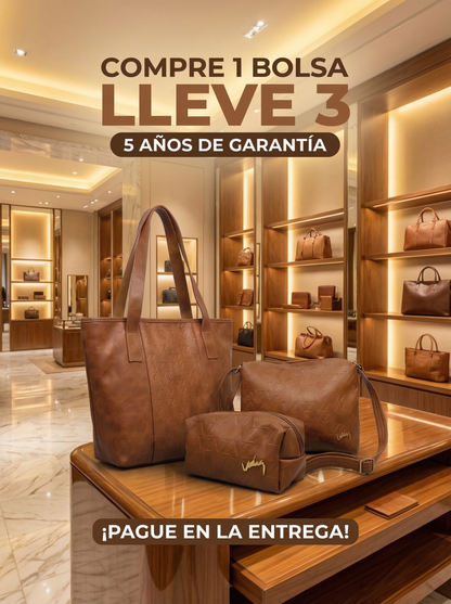 ¡Compra 1 Bolso de Cuero VLZ y LLÉVATE +3!